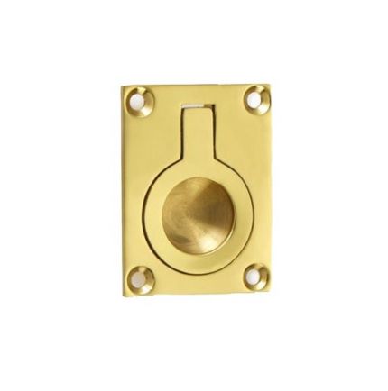 Brass rectangular flush ring