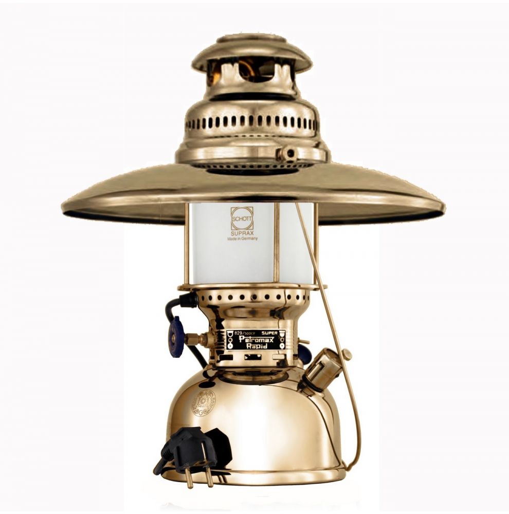 BRASS HURRICANE LAMP PETROMAX