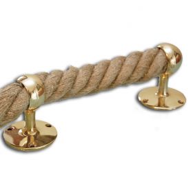 Brass polished hand rail brackets