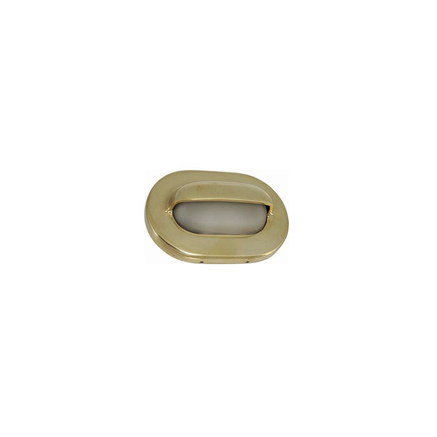 Lampe ovale type liseuse en laiton pour bateau