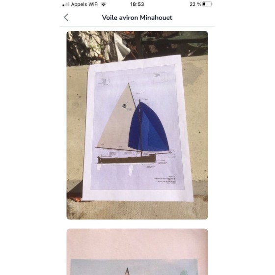 Bateau voile aviron Minahouet à vendre