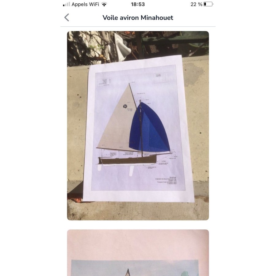 Bateau voile aviron Minahouet à vendre