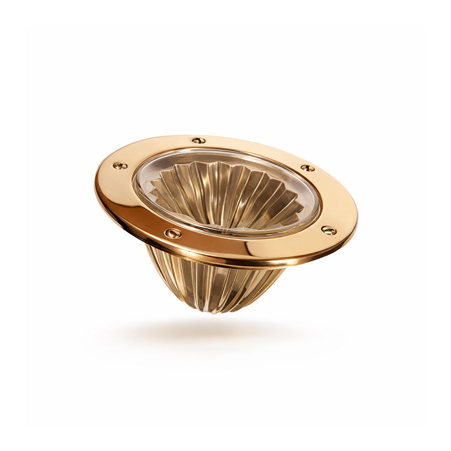 VERRE A PRISME CITRON? CADRE BRONZE