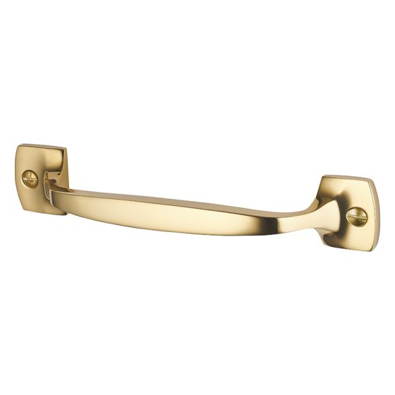 Small brass door handle 95mm