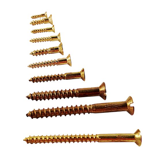 Vis bois laiton tête plate fraisée Ø 4.5 mm