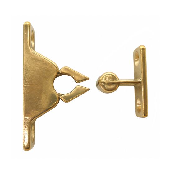 Brass spring type door catch