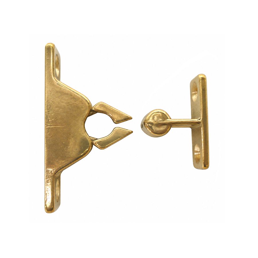 Brass spring type door catch