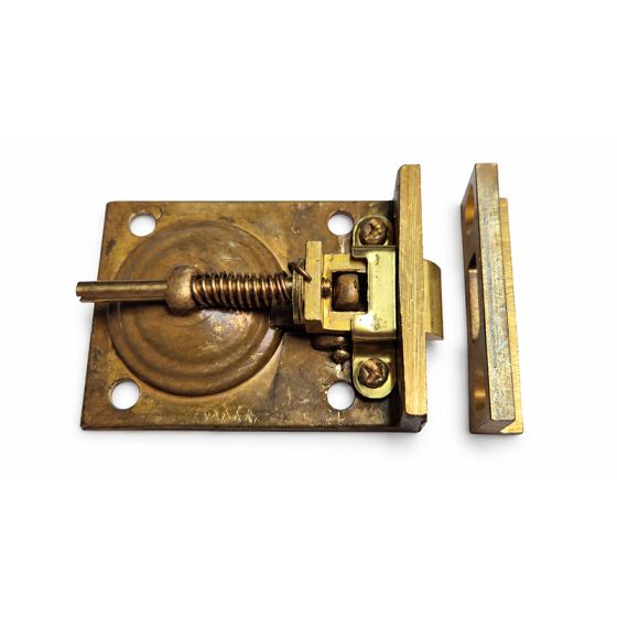 Brass flush spring catch