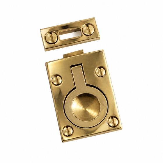 Anneau cuvette en laiton à penne et gâche 50 x 38 mm