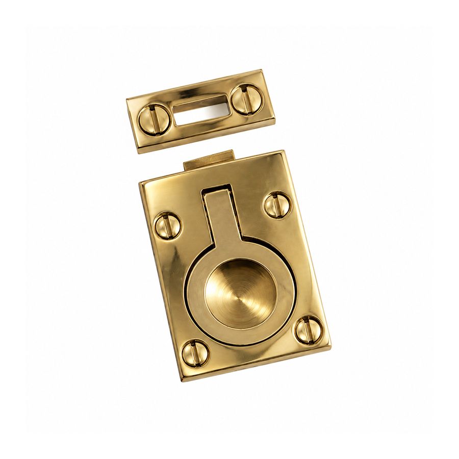 Brass flush spring catch
