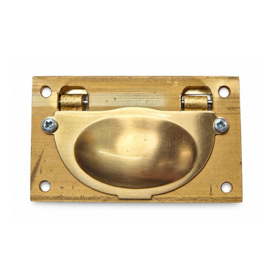 Poignée marine sur platine en laiton massif