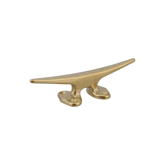Classic pillar cleat in brass 50 mm