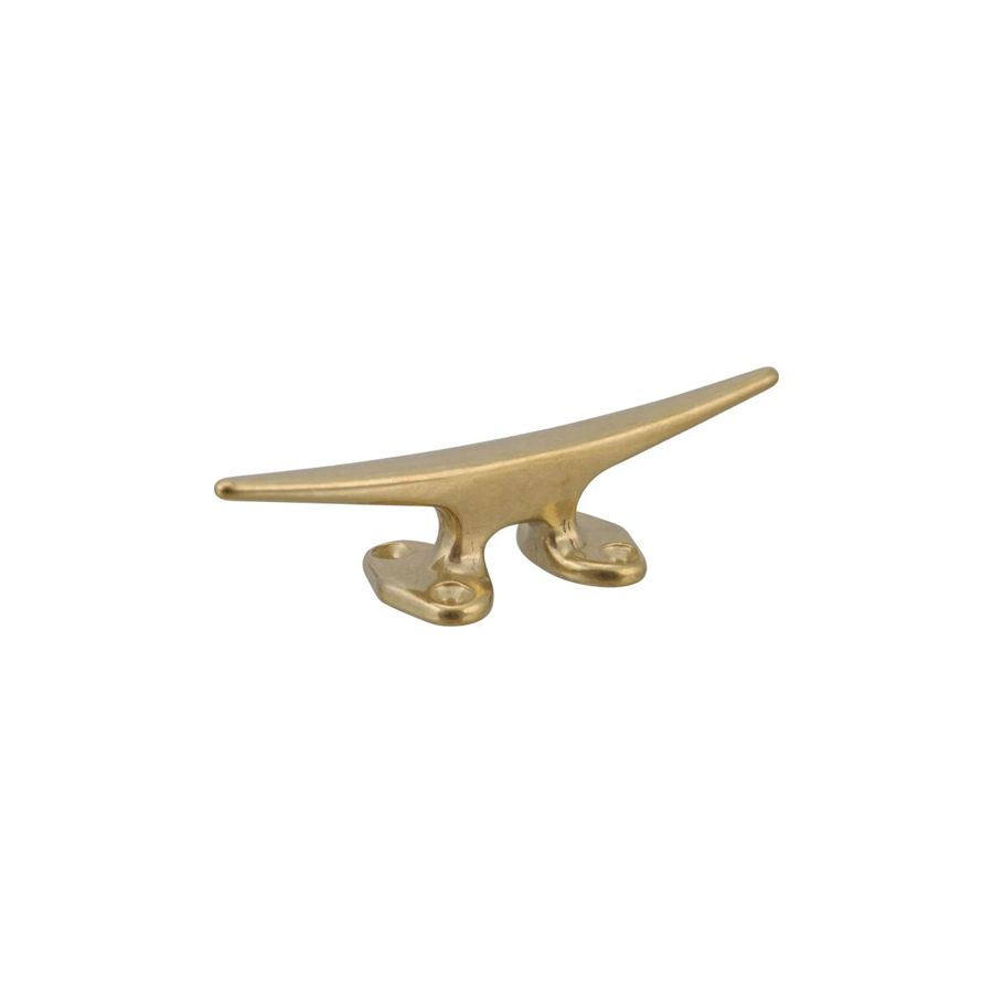 Classic pillar cleat in brass 50 mm