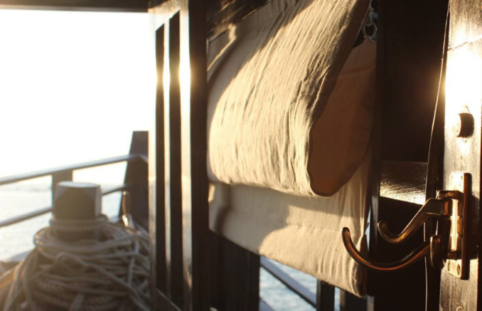 Vue de la cabine double à l'avant
