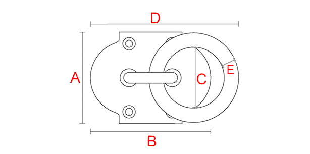 plan anneau mobile sur platine moulurée en laiton