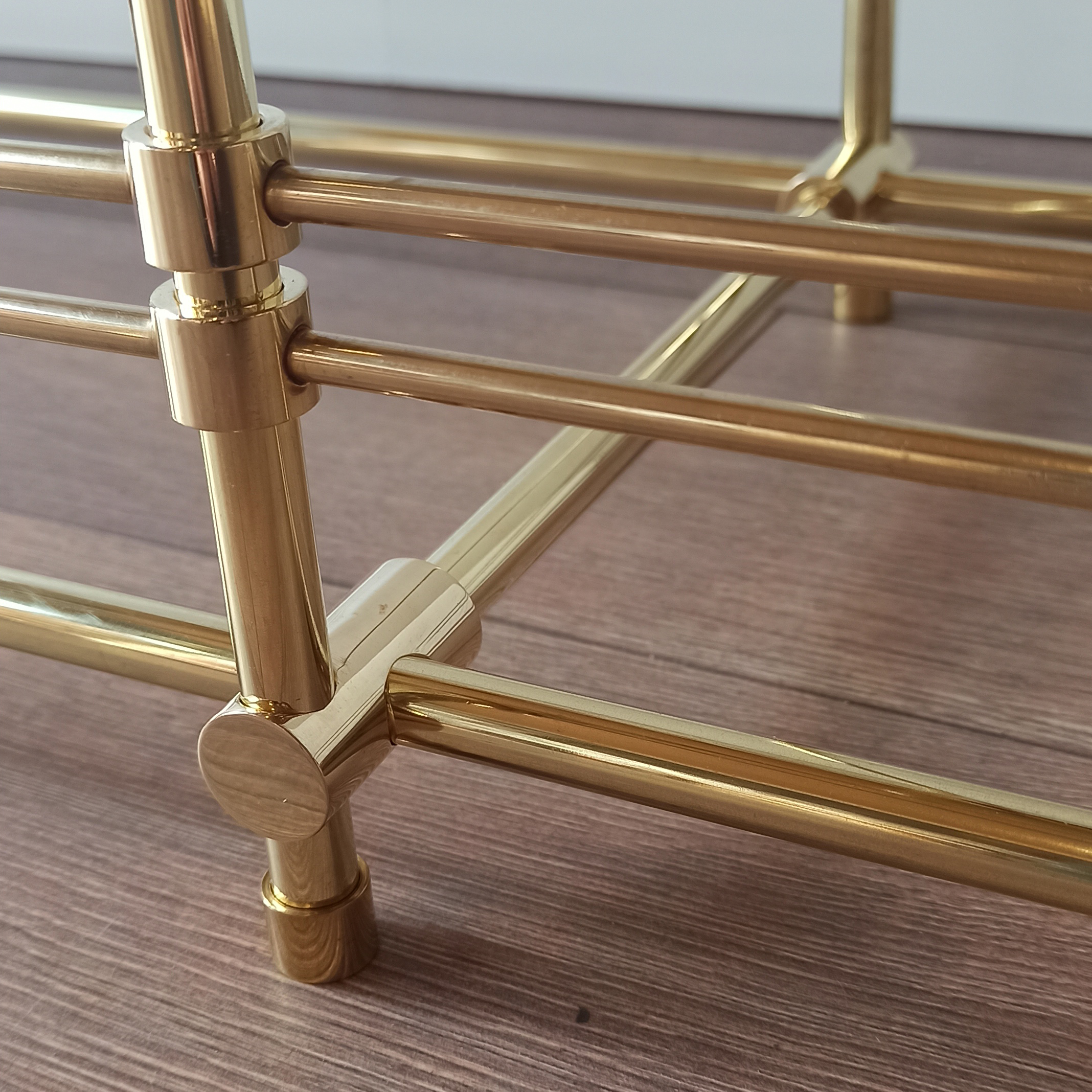 pieds étagère filaire tube laiton