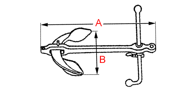 dimensions ancre à jas en acier galvanisé