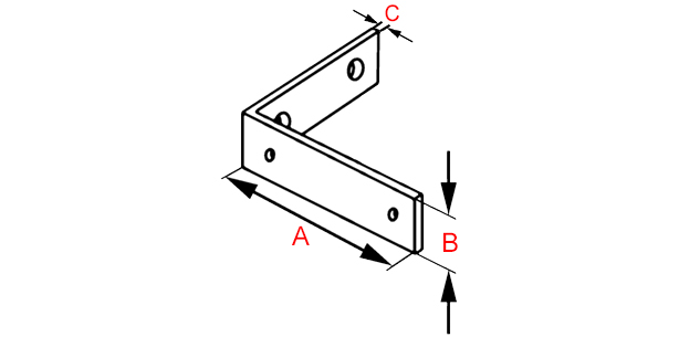 plan petite équerre étroite pour étagere laiton