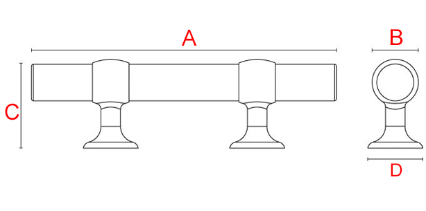 cotes taquet barre bois et laiton