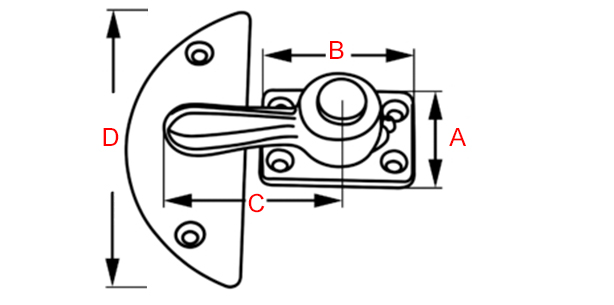 plan fermeture anti vibrations laiton