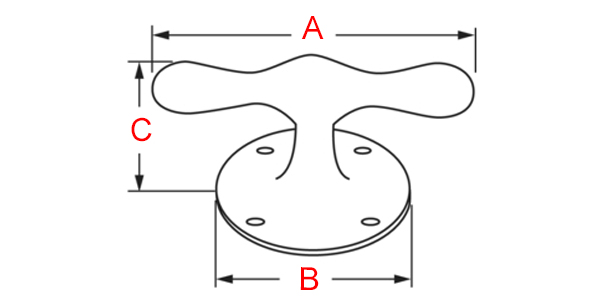 plans taquet type bollard à embase en bronze